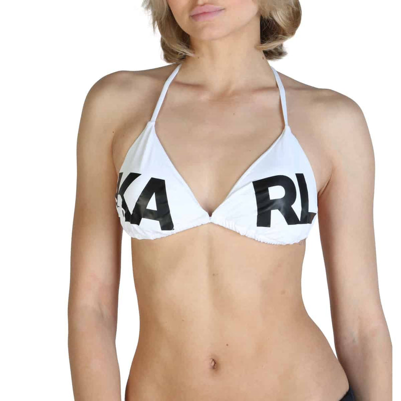 Costume da Bagno Donna Pezzo superiore di Bikini solo Top Karl Lagerfeld Bianco