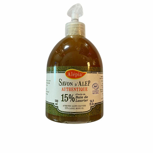 Sapone Liquido Alepia Savon D´Alep Authentique Dosatore Olio di bacche di alloro (500 ml)