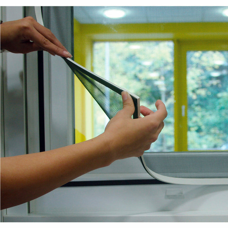 Zanzariera Magnetica in Fibra di Vetro con Cornice Bianca Flessibile 100 x 120 cm