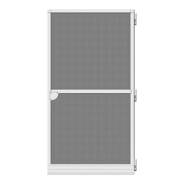 Zanzariera Regolabile Porte Finestre Alluminio Bianca Fibra di Vetro 100 x 210 cm