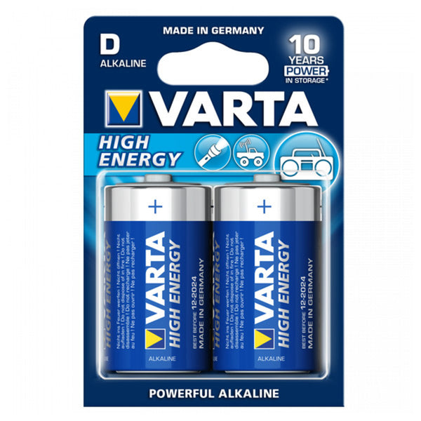 Batterie Varta LR20 D 1,5 V 16500 mAh High Energy (2 pcs) Azzurro
