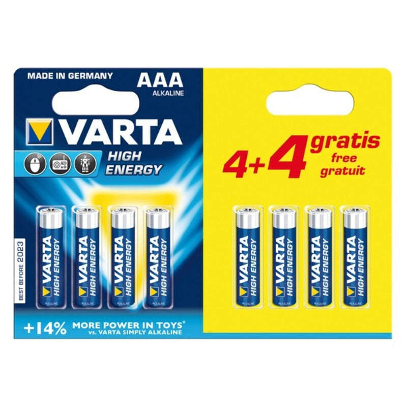 Batteria Alcalina Varta CD4BKKD13-P AAA 1,5V High Energy (8 pcs)