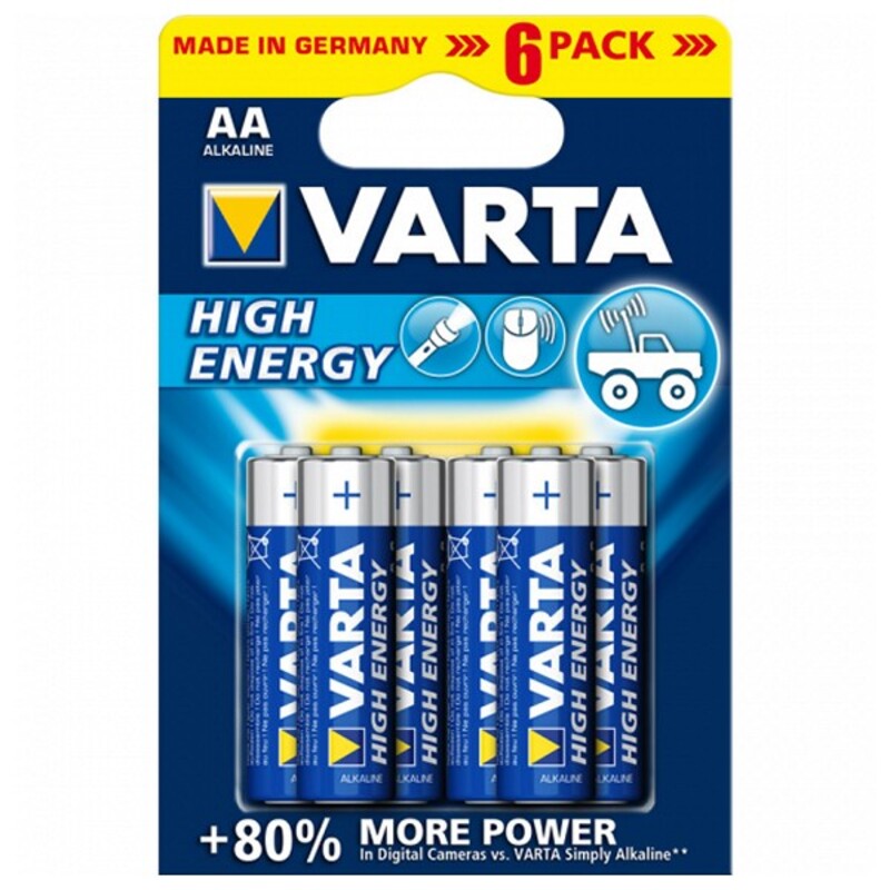 Batteria Alcalina Varta 4906121446 AA High Energy 1.5 V (6 Pezzi)