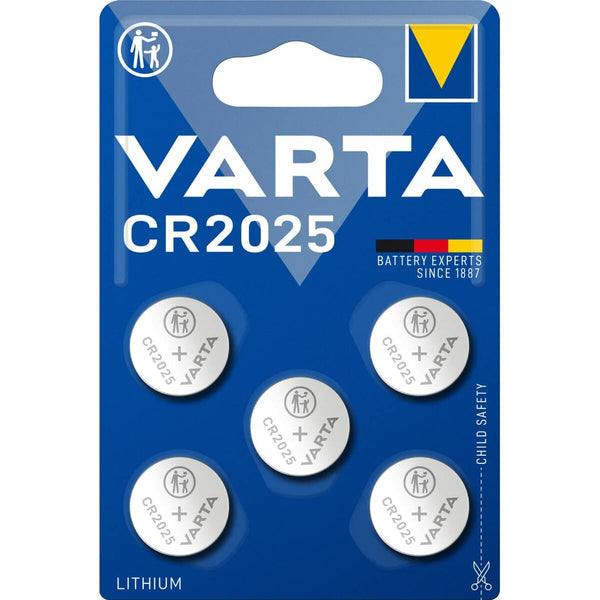 Batterie a Bottone a Litio Varta 6025101415 CR2025 3 V (5 Unità)