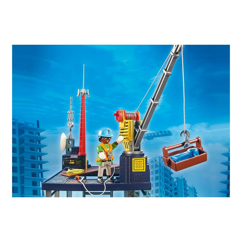 Playset Playmobil City Action Starter Pack Construction with crane 70816