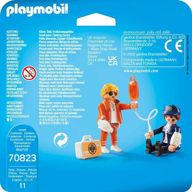 Playset Playmobil Duo Pack Doctor Poliziotto 70823 (11 pcs)