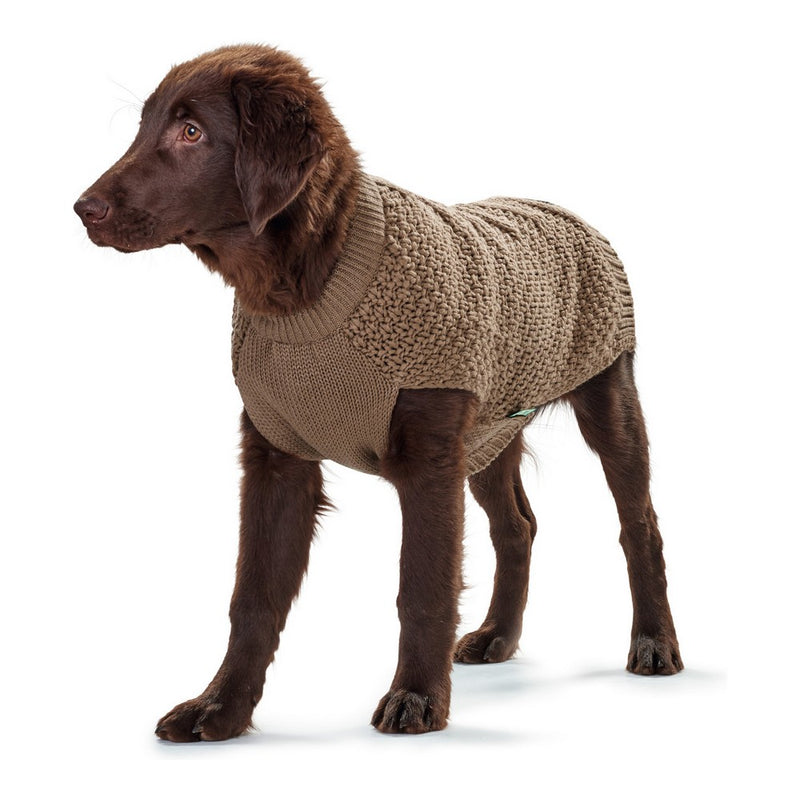 Maglione per Cani di taglia Piccola in Lana Sintetica Beige Invernale 25 cm