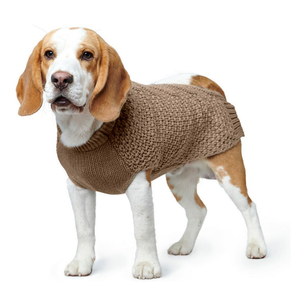 Maglione per Cani Beige 35 cm - Vestitino Protettivo Invernale per Animali Domestici Hunter