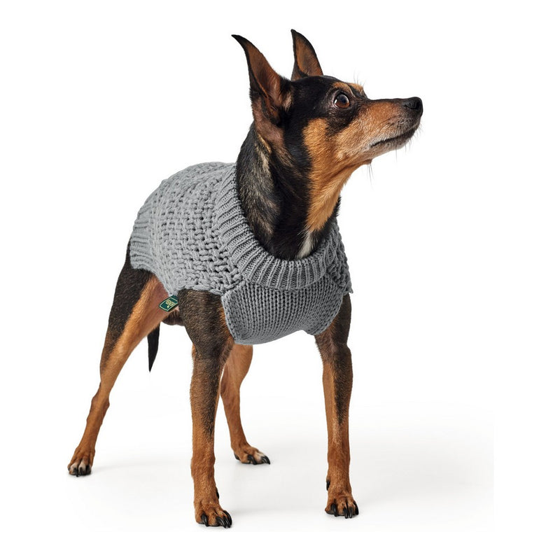 Maglione per Cani di taglia Piccola Grigio Morbido e Caldo 25 cm