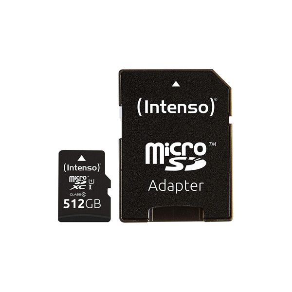 Scheda Di Memoria Micro SD con Adattatore INTENSO 3423493 512 GB 45 MB/s