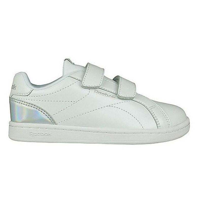 Scarpe da Tennis Casual Bambino Reebok Royal Complete Clean Velcro Bianco Argentato