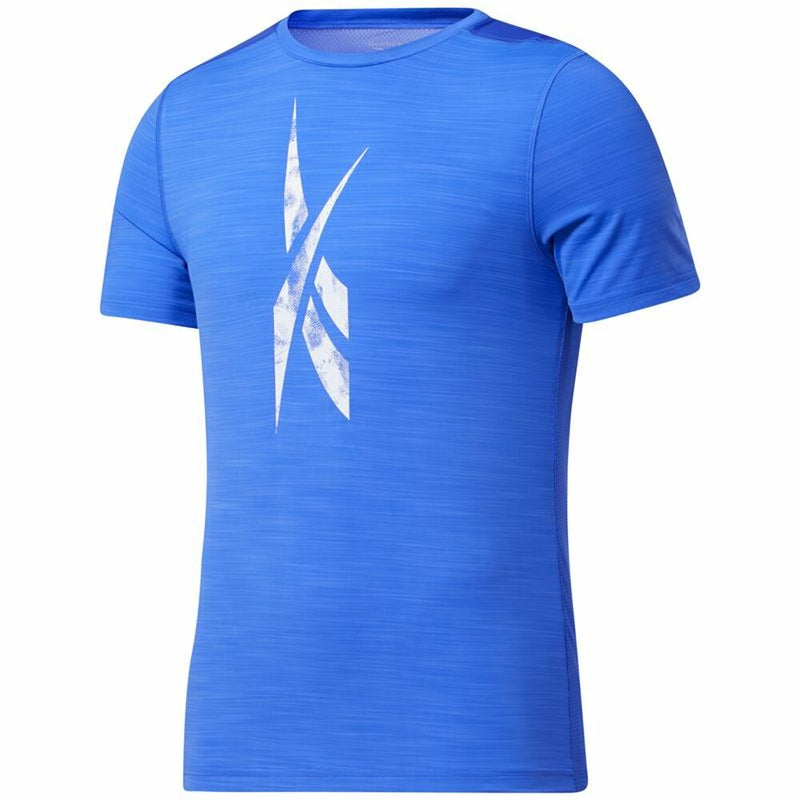 Maglietta Sportiva da Uomo Reebok Blu Elettrico in Nylon Elasticizzato