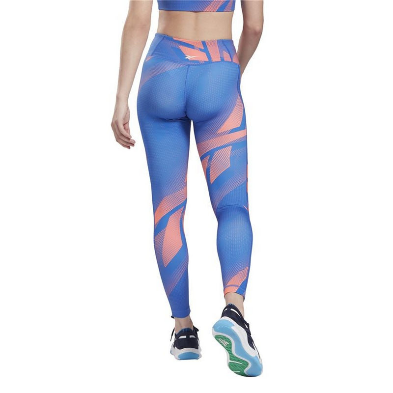 Leggings Sportivi da Donna Reebok Pantaloni Fitness Aderenti Blu