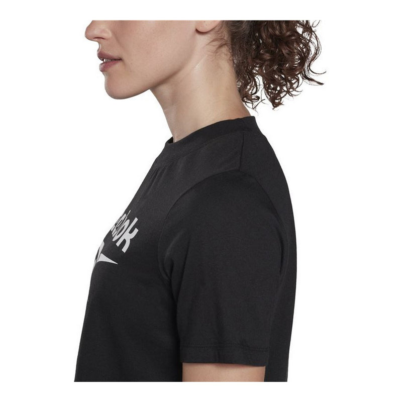 T-shirt da Donna Maglietta a maniche corte Reebok Cropped Identity Nera