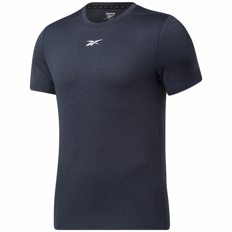 T-Shirt Sportiva da Uomo Maglietta a Maniche Corte Reebok Blu scuro