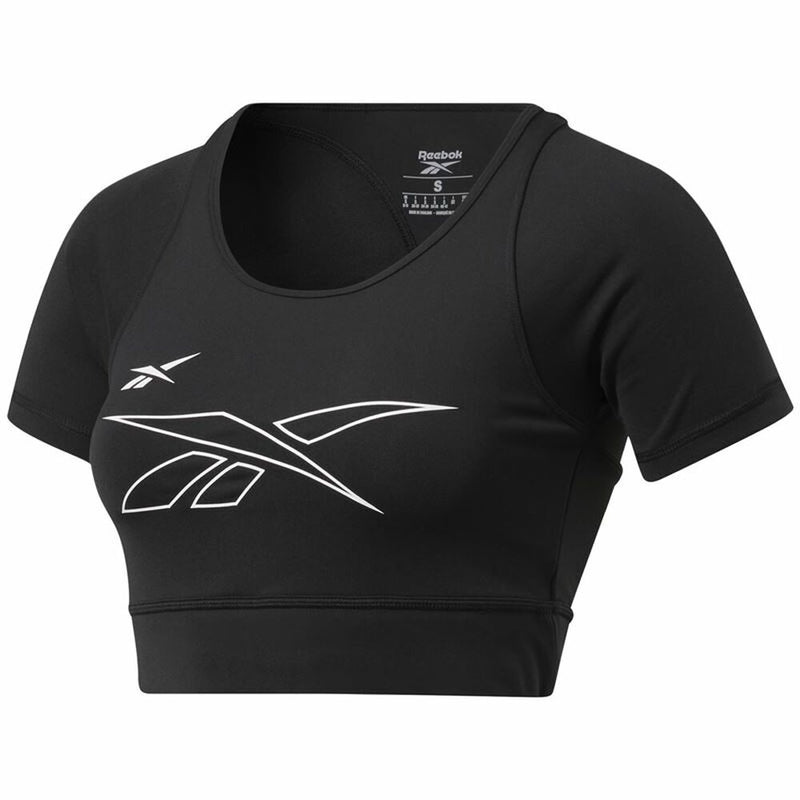 T-Shirt Sportiva da Donna Maglietta a Maniche Corte con Vita scoperta Reebok