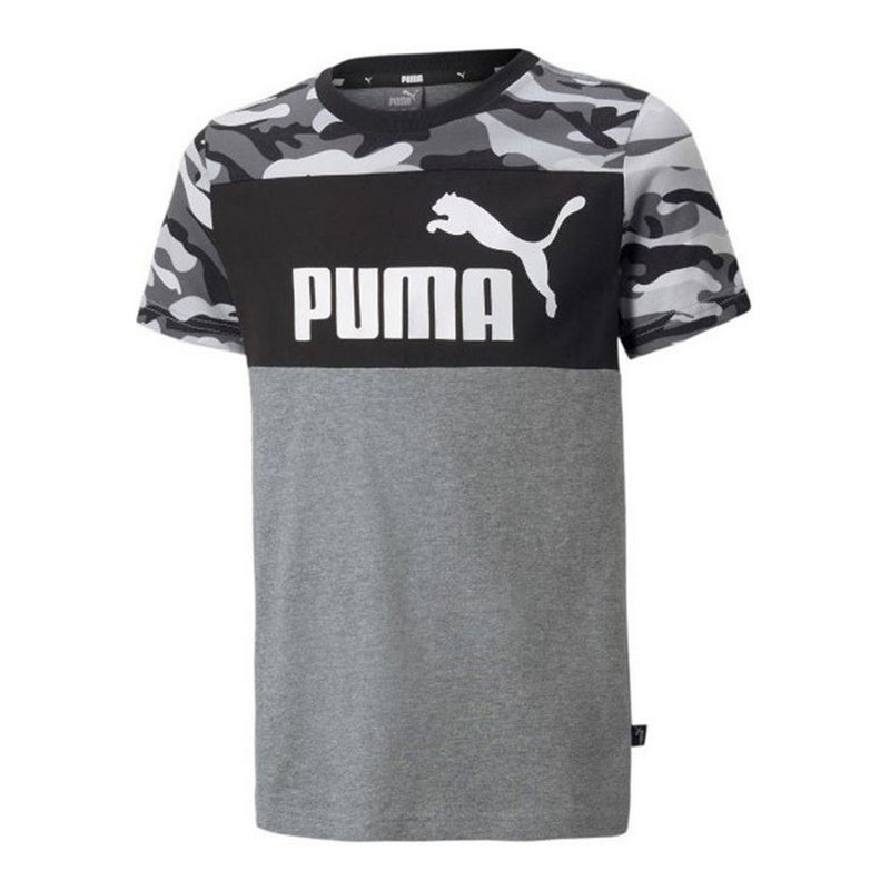 T-shirt Maglietta a Maniche Corte Bambino Puma ESS+ Camo Nero