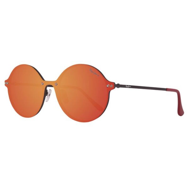 Occhiali da Sole tondi Pepe Jeans in Metallo lenti a Specchio Arancio