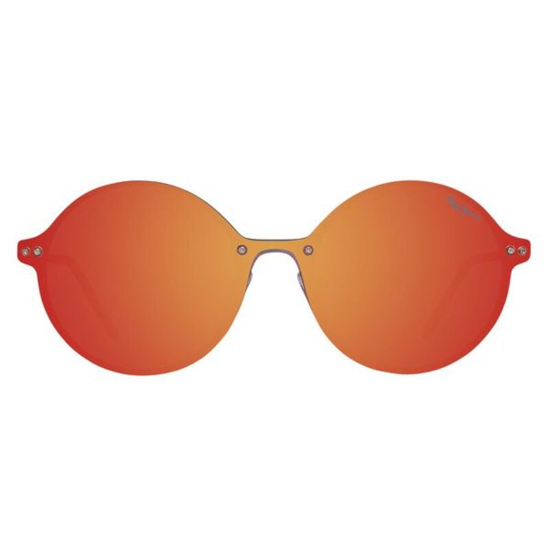 Occhiali da Sole tondi Pepe Jeans in Metallo lenti a Specchio Arancio