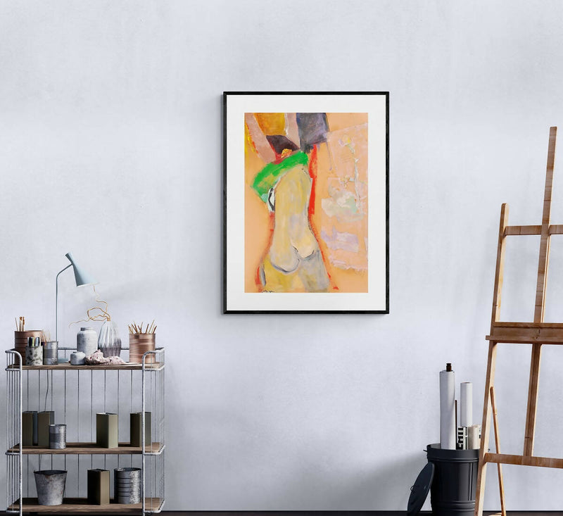 Quadro originale dipinto ritratto femminile nudo donna moderno 100x70 cm