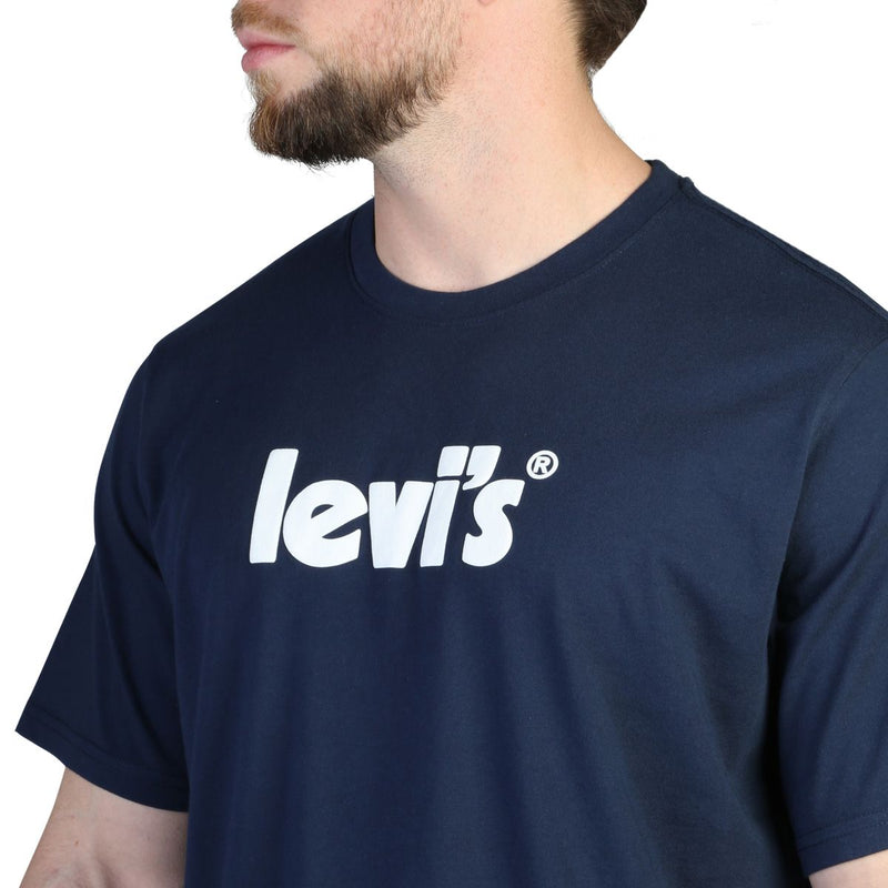 t-shirt da uomo levis - maglia maniche corte blu scuro in cotone