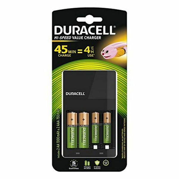 Caricabatterie + Batterie Ricaricabili DURACELL CEF14 2 x AA + 2 x AAA HR06/HR03 1300 mAh