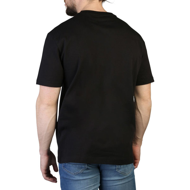 t-shirt nera sportiva Tommy Hilfiger da uomo 100 & in cotone