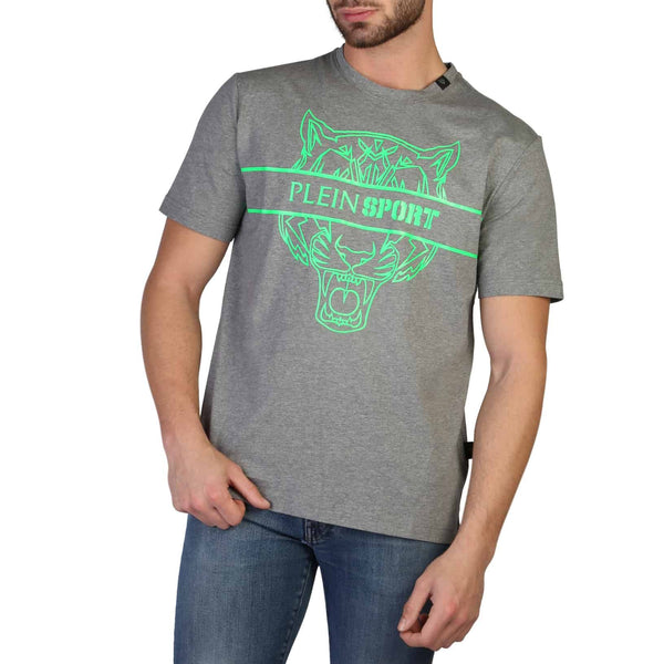 T-shirt da Uomo Plein Sport Maglietta a maniche corte Grigia con Logo