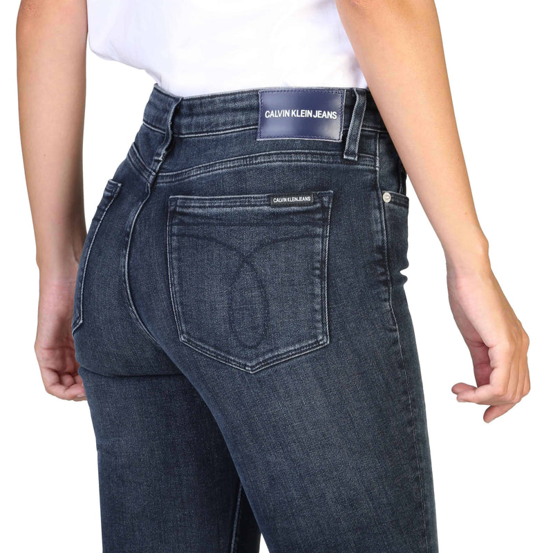 Jeans da Donna Calvin Klein Pantaloni Skinny Aderenti Blu Scuro