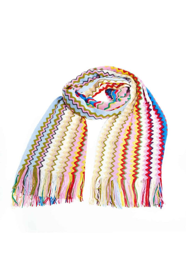 Sciarpa Donna Missoni con Frange - cm 180x45 - Design Multicolore