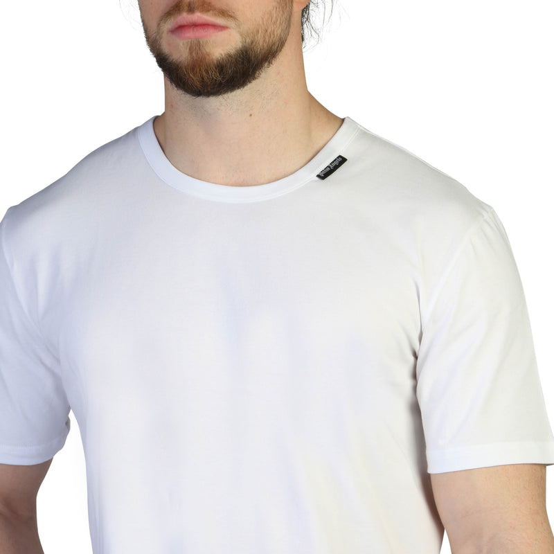 t-shirt bianca da uomo Palm Angels a girocollo in cotone
