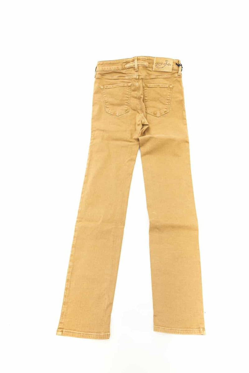 Jeans Donna Marroncino Biscotto a Gamba Dritta Jacob Cohen in Misto Cotone - Made in Italy
