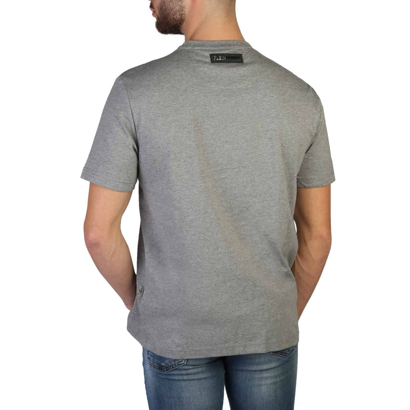T-shirt da Uomo Plein Sport Maglietta a maniche corte Grigia con Logo