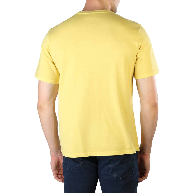 T-shirt Uomo Levis - Maglietta a Maniche Corte in cotone Gialla con Logo Colorato