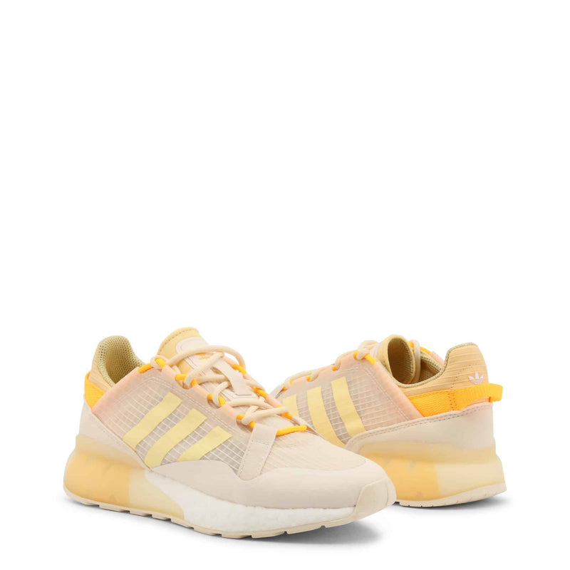 Scarpe Sneakers Donna Adidas ZX 2K Boost Pure Gialle e Beige