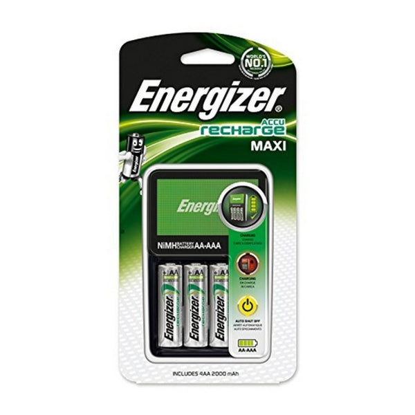 Caricabatterie + Batterie Ricaricabili Energizer Maxi Charger AA AAA HR6