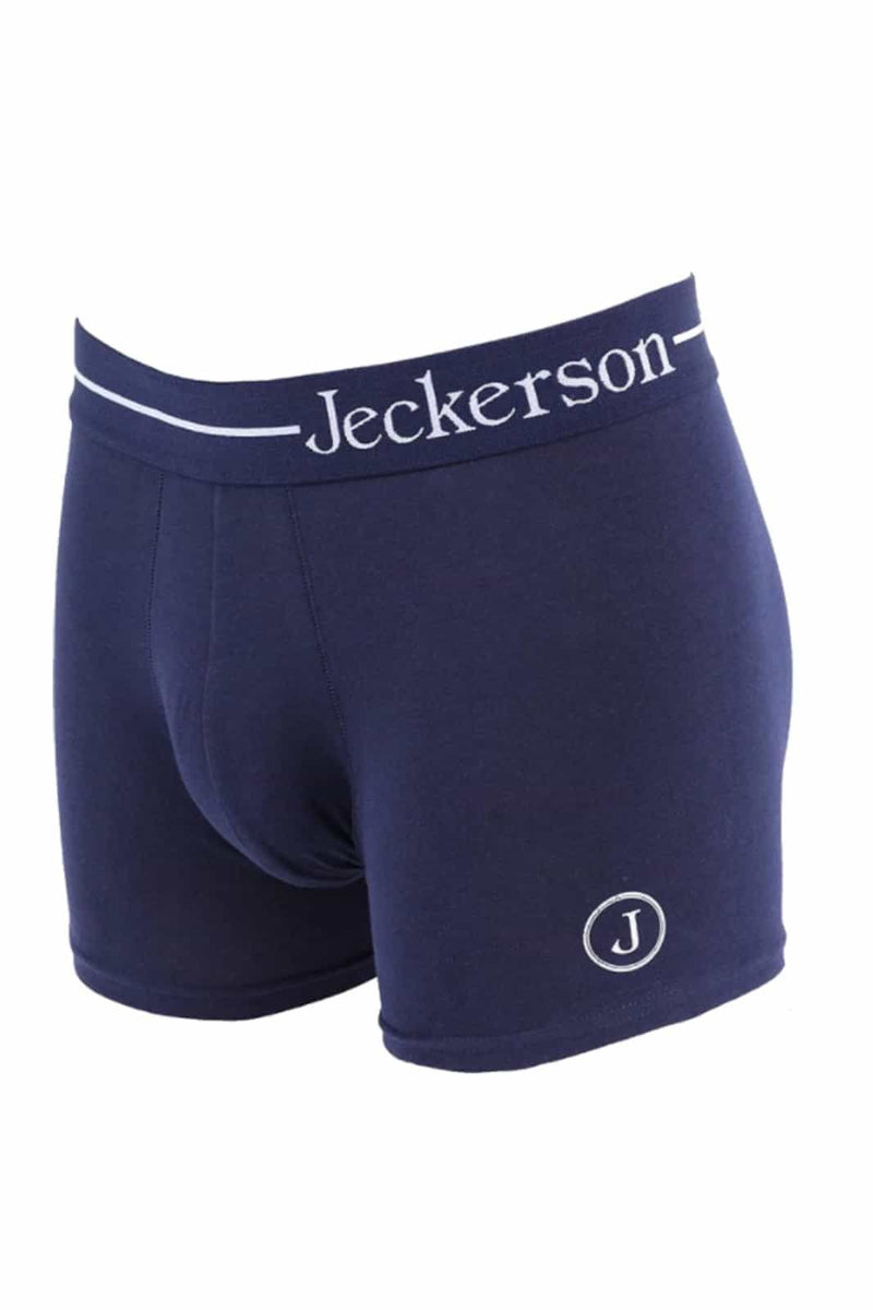 Confezione da 2 Mutande Slip Uomo Jeckerson Blu Scuro in Cotone Elasticizzato con Logo su Elastico