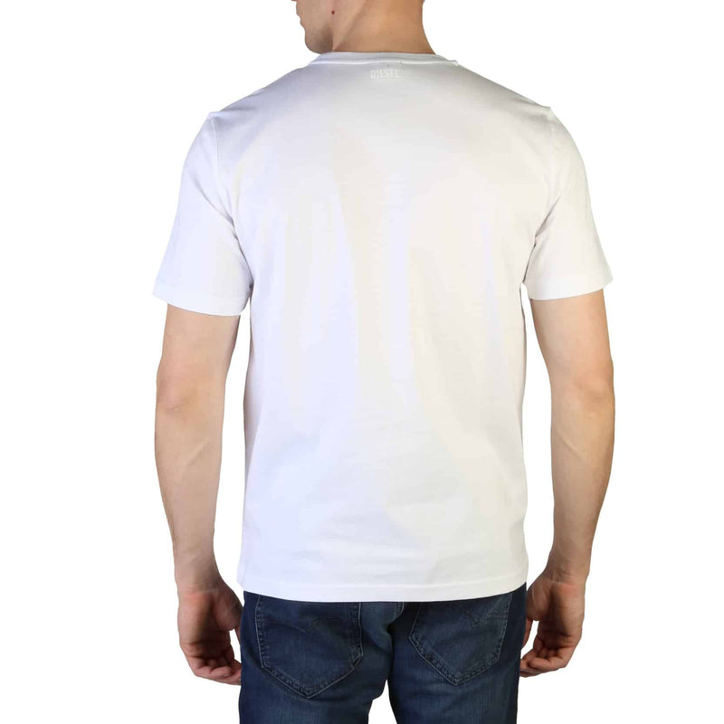 T-shirt da Uomo Diesel Maglietta a maniche corte Bianca con Stampe