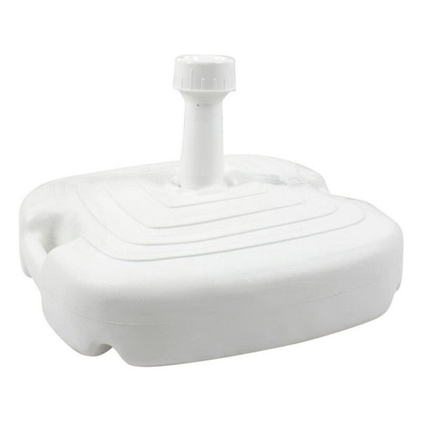 Base per Ombrellone in Plastica - Supporto Quadrato con Serbatoio riempibile Bianco