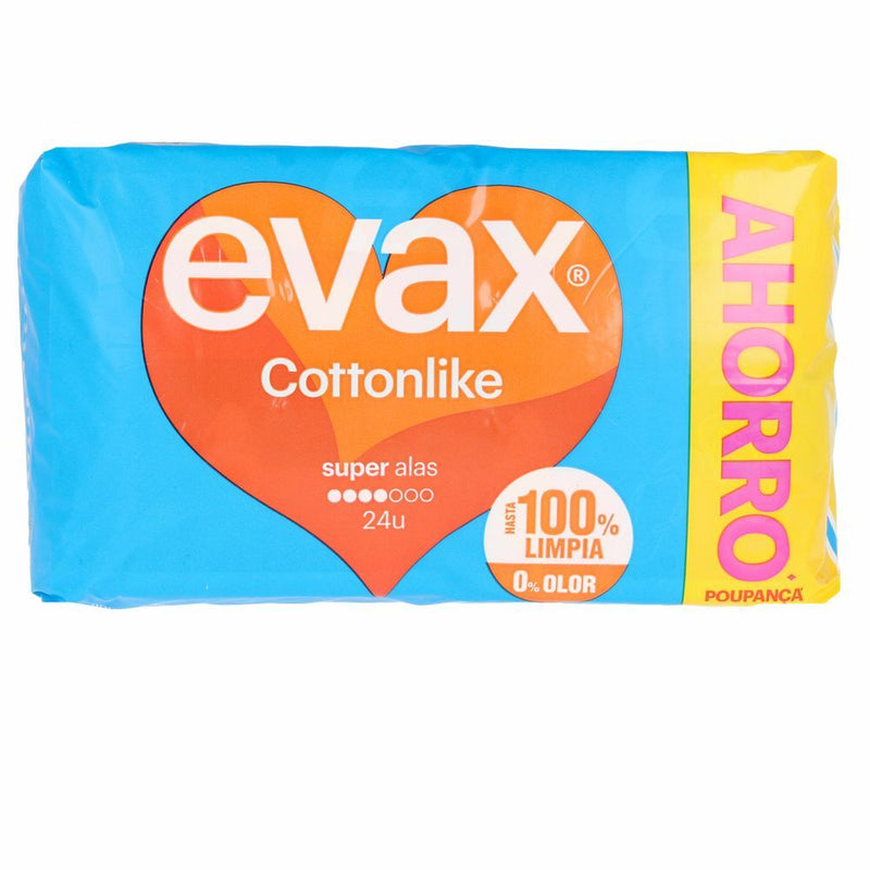 Assorbenti Super con Ali Evax Cottonlike (24 uds)