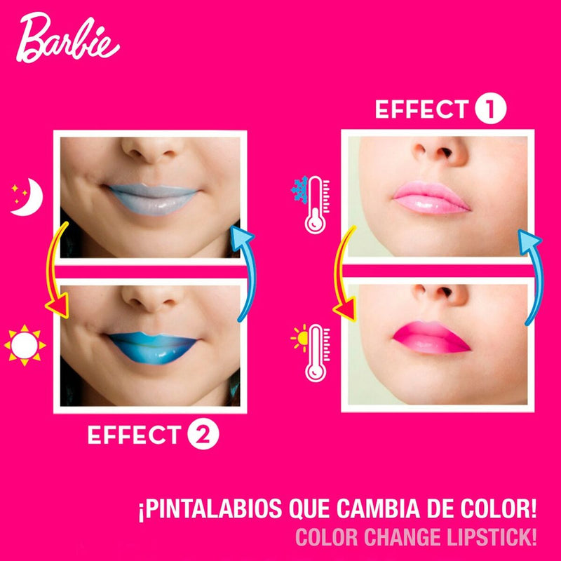 Kit per creare il trucco Barbie Studio Color Change Rossetti 15 Pezzi