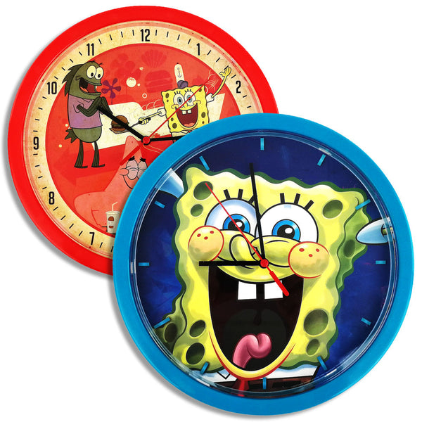 Orologio da Parete di Spongebob per la Camera da Letto dei Bambini Analogico a Batterie