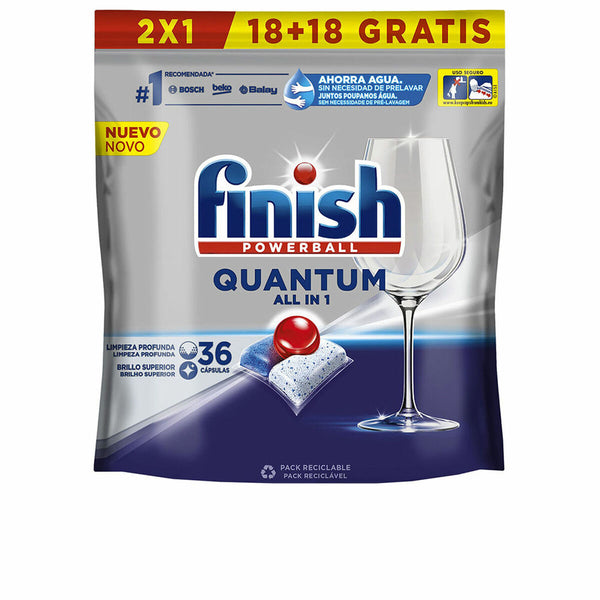 Pastiglie per lavastoviglie Finish Quantum (36 Unità)