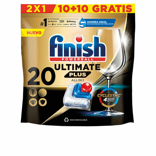 Pastiglie per lavastoviglie Finish Ultimate Plus (20 Unità)