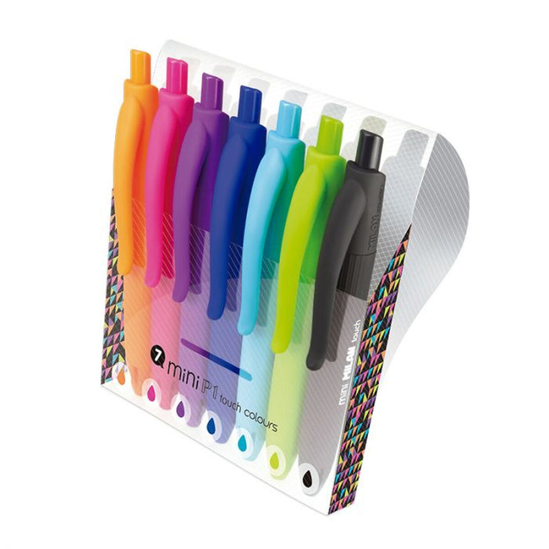 Set di Penne Multicolore Milan - Confezione da 7 Pezzi per la Scuola e Ufficio