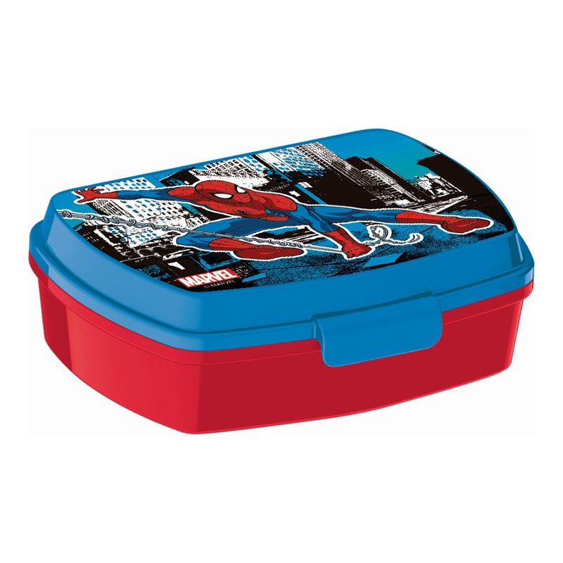 Contenitore per Sandwich Spiderman Great power Plastica Rosso Azzurro (17 x 5.6 x 13.3 cm)