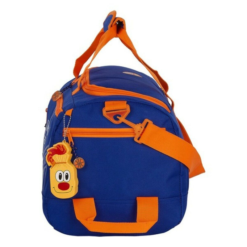 Borsa da Palestra Valencia Basket Azzurro Arancio (50 x 25 x 25 cm)