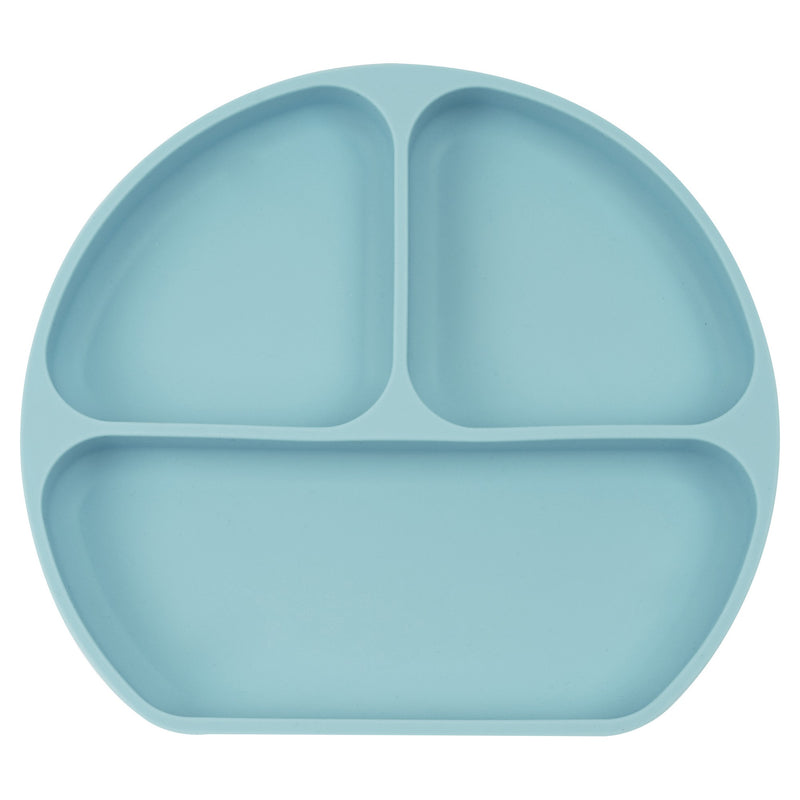 Vassoio da Pranzo o Aperitivi in Silicone con Ventosa per fissaggio al tavolo Azzurro cm 20,5x2,5x18