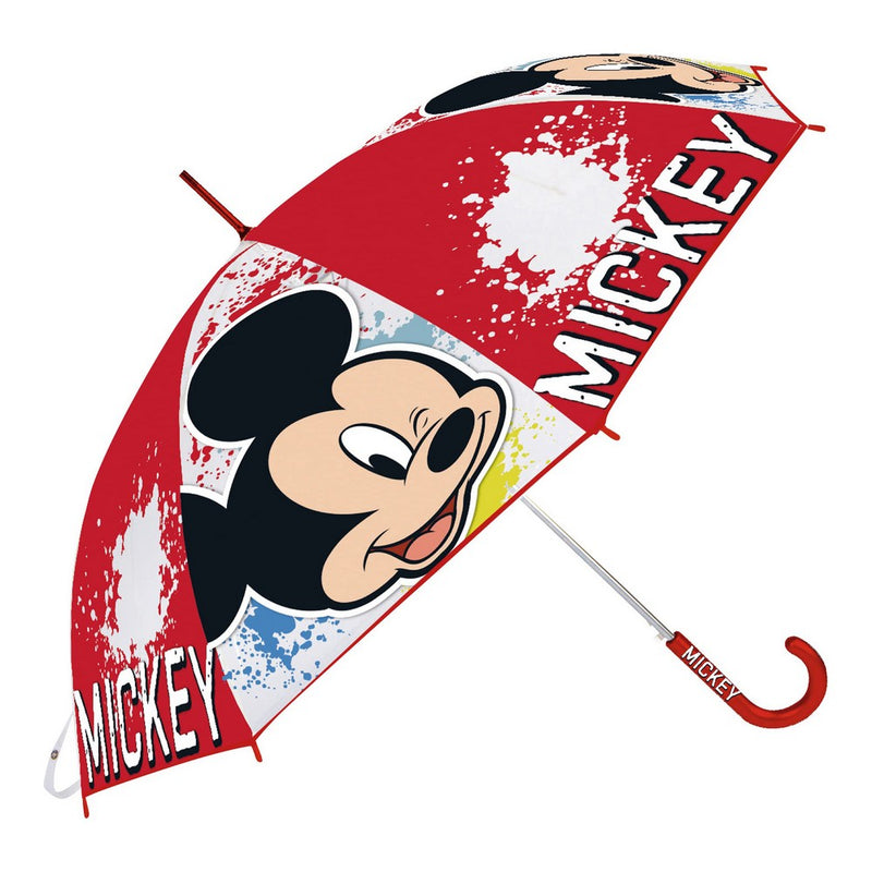 Ombrello Mickey Mouse Happy Smiles Rosso (Ø 80 cm)