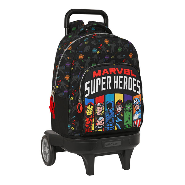 Trolley per la Scuola The Avengers Super heroes Nero (33 x 45 x 22 cm)